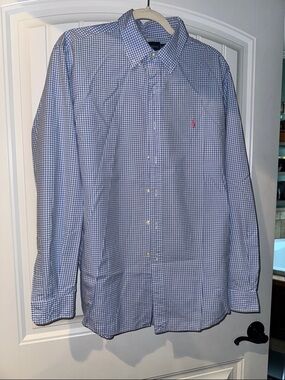 Ralph Lauren Men's Blue Gingham Shirt